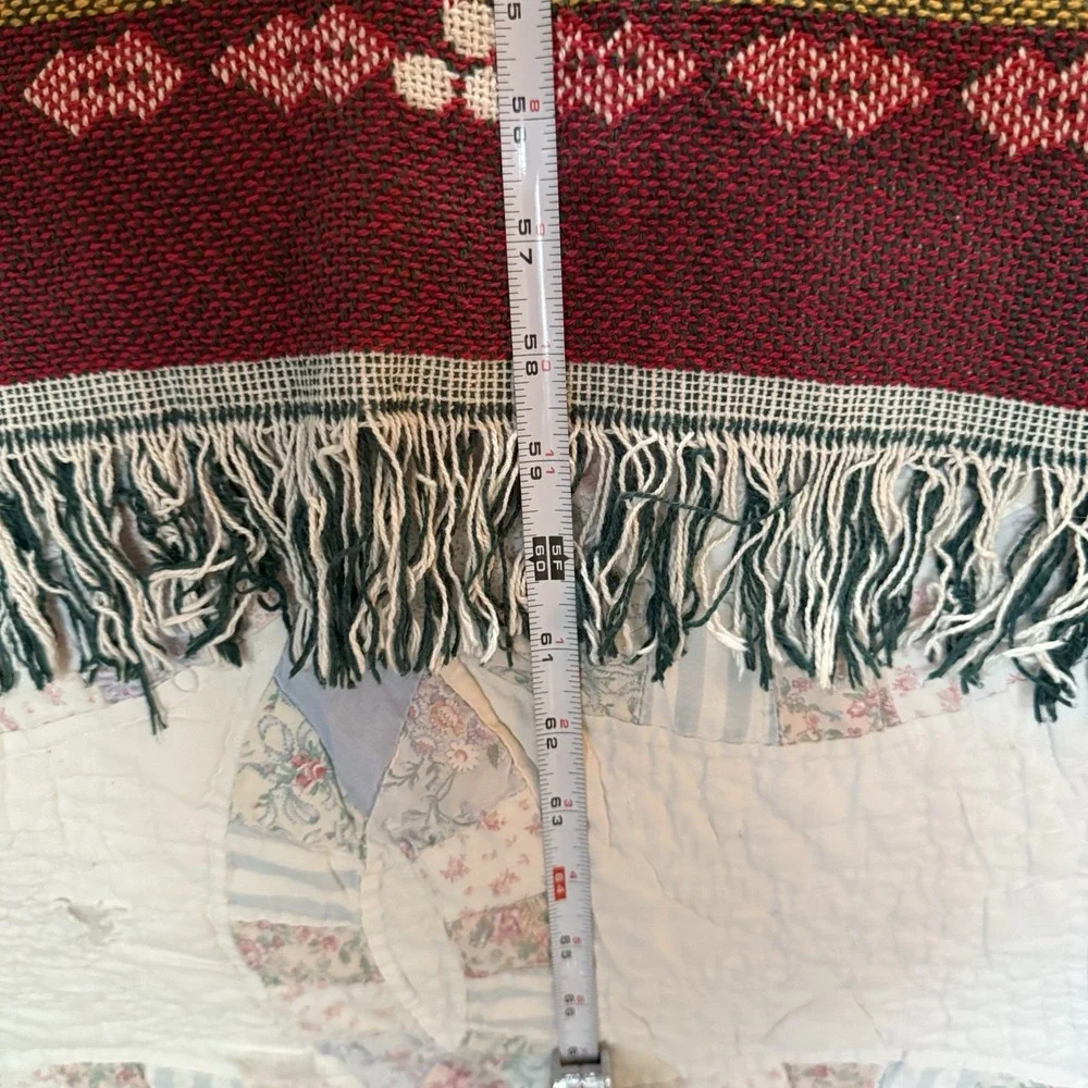Vintage Tapestry Woven‎ Throw Holly Stockings Snowman Blanket Holiday Christmas